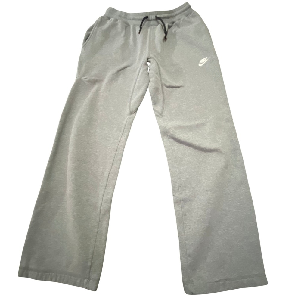 Nike Sweatpants Mens Small Gray Straight‎ Leg Fleece Joggers Athletic Casual